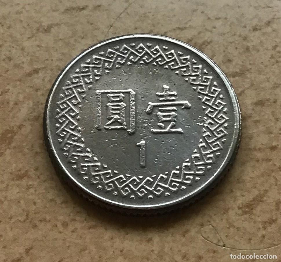 Monedas antiguas de Asia: 1 d&oacute;lar de Taiw&aacute;n. A&ntilde;o 1985