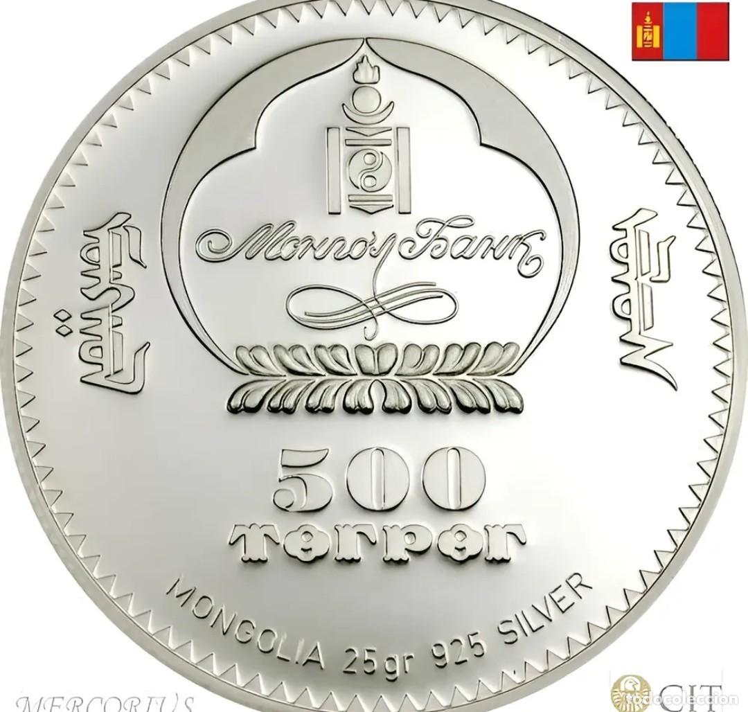 Monedas antiguas de Asia: Mongolia Moneda De Plata Y Diamante Dancing 2006 - Foto 2