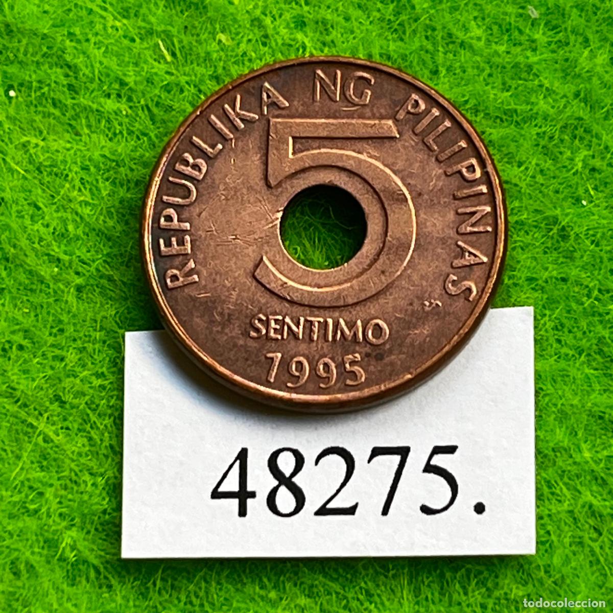 Monedas antiguas de Asia: Filipinas 5 centavos 1995, c&eacute;ntimos, sentimo