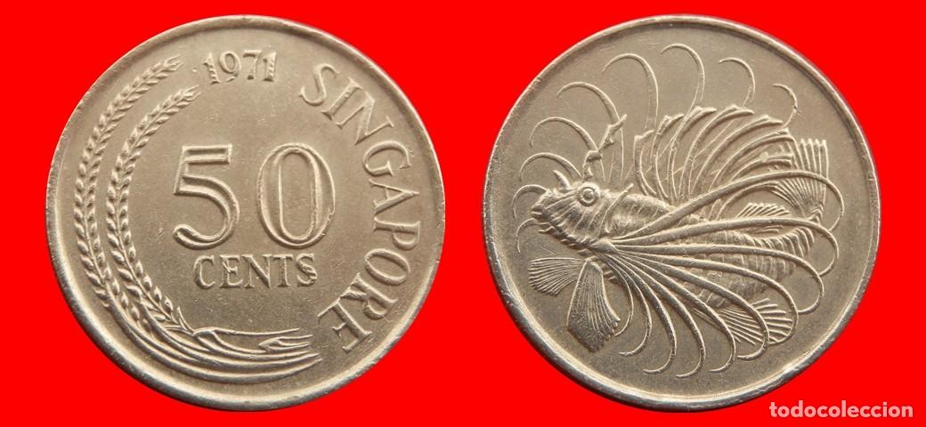 Monedas antiguas de Asia: 50 CENTAVOS 1971 SINGAPUR-152888
