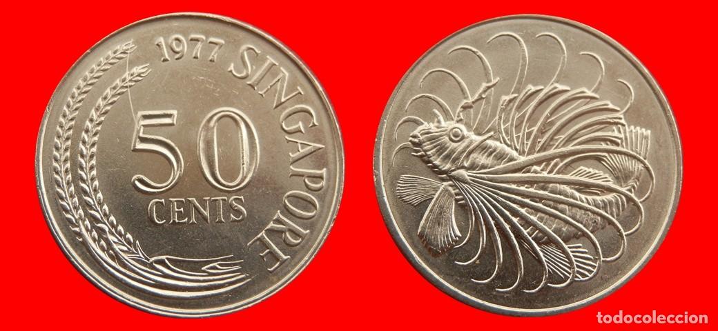Monedas antiguas de Asia: 50 CENTAVOS 1977 SINGAPUR-152891