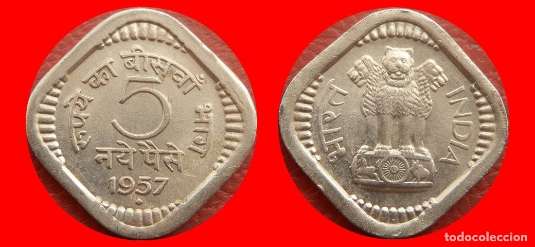 Monedas antiguas de Asia: 5 PAISE 1957 INDIA-152917