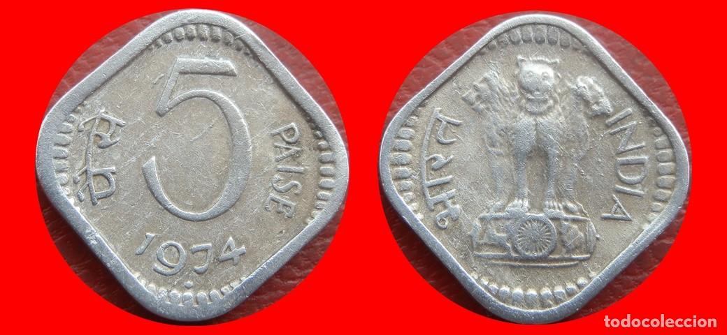 Monedas antiguas de Asia: 5 PAISE 1974 INDIA-152918