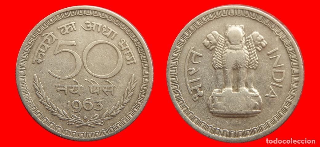 Monedas antiguas de Asia: 50 PAISE 1963 INDIA-152923