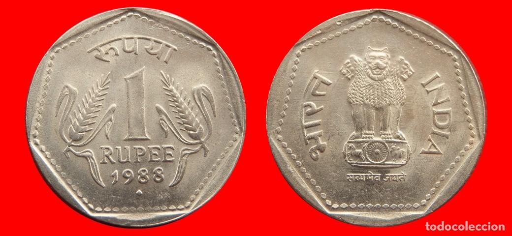 Monedas antiguas de Asia: 1 RUPIA 1988 INDIA-152927