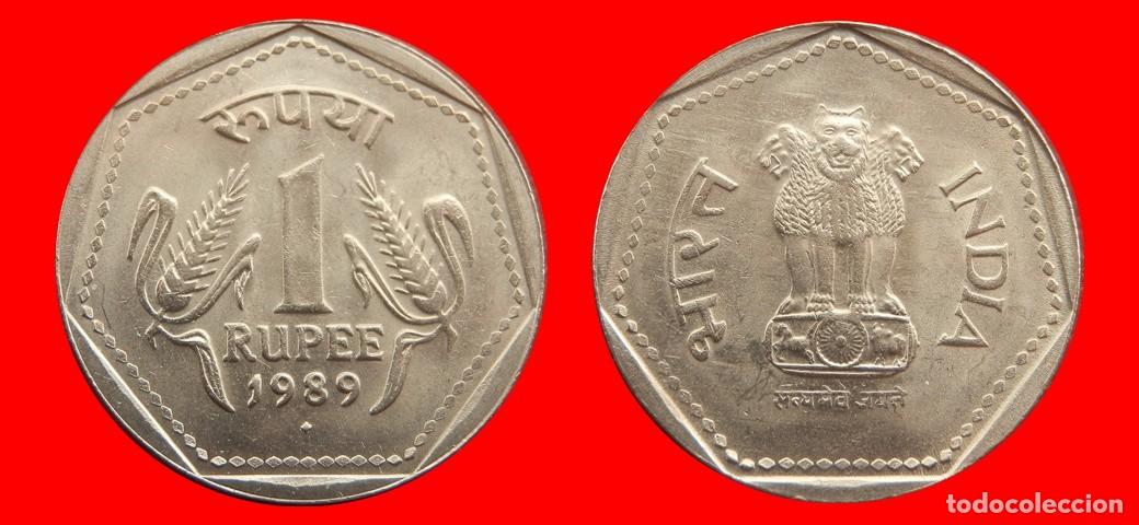 Monedas antiguas de Asia: 1 RUPIA 1989 INDIA-152928