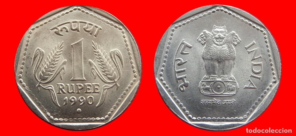 Monedas antiguas de Asia: 1 RUPIA 1990 INDIA-152929