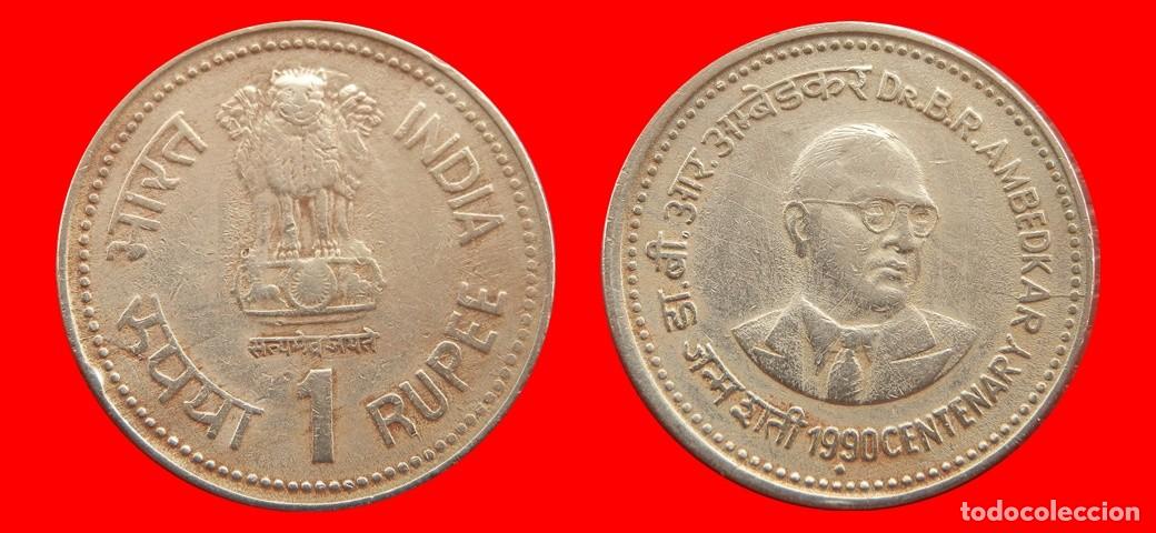 Monedas antiguas de Asia: 1 RUPIA 1990 INDIA-152930