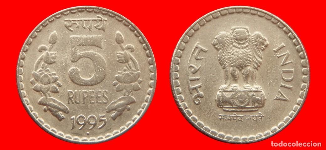 Monedas antiguas de Asia: 5 RUPIAS 1995 INDIA-152952