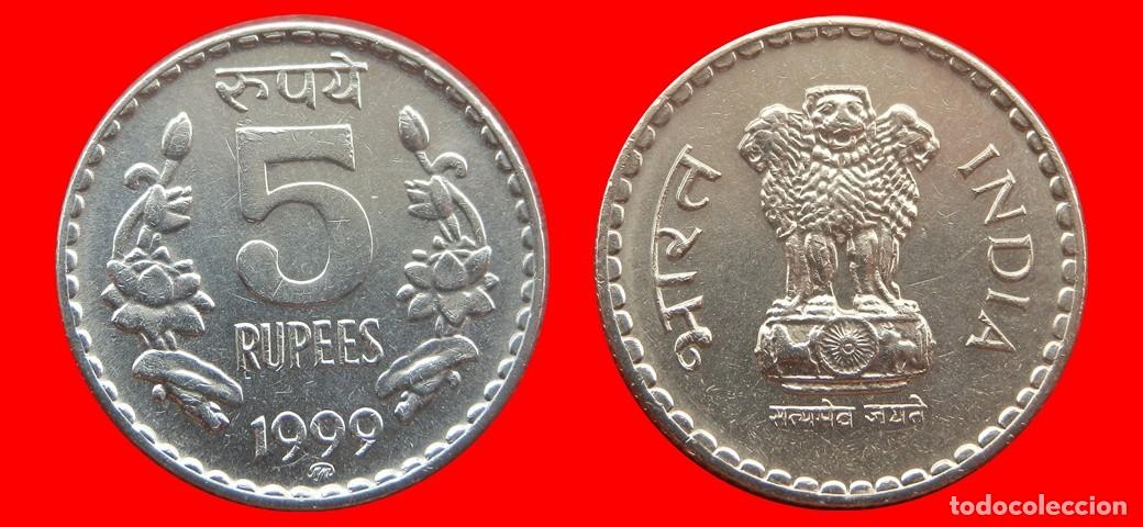 Monedas antiguas de Asia: 5 RUPIAS 1999 INDIA-152954