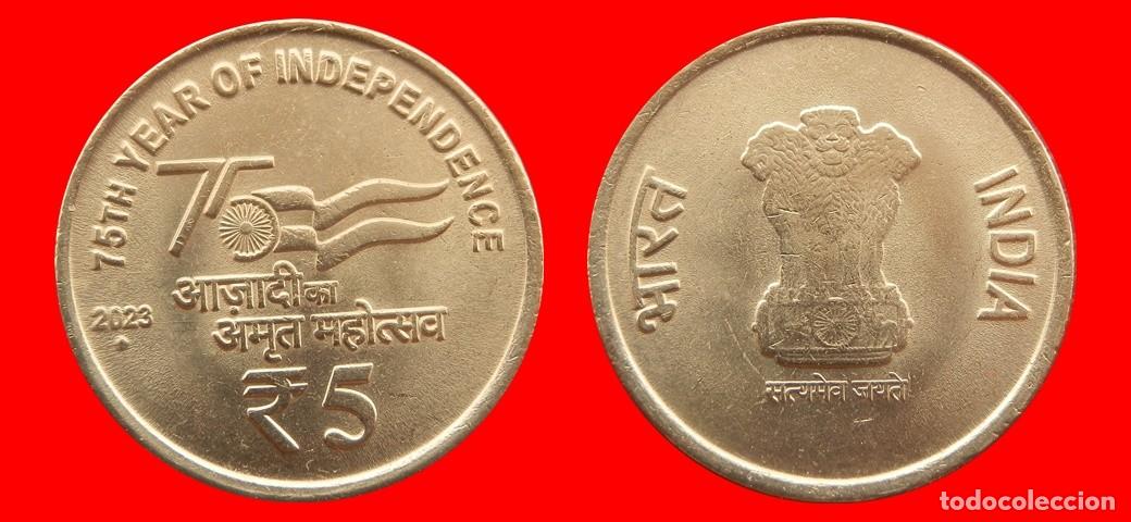 Monedas antiguas de Asia: 5 RUPIAS 2023 INDIA-152957