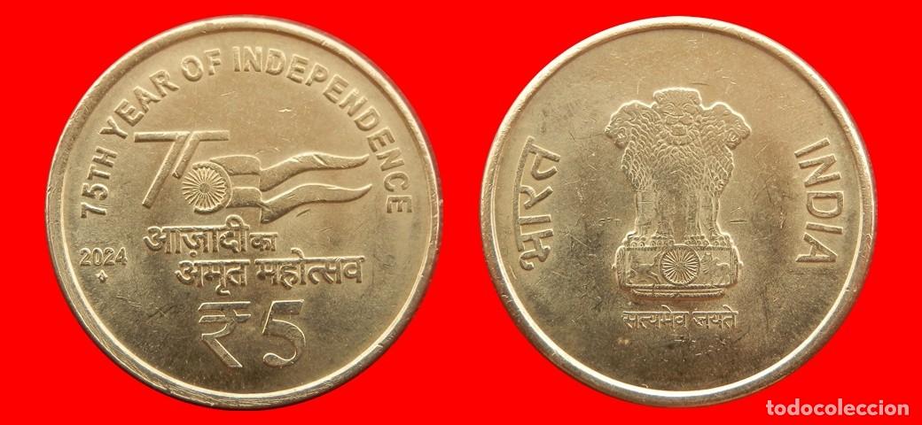 Monedas antiguas de Asia: 5 RUPIAS 2024 INDIA-152958