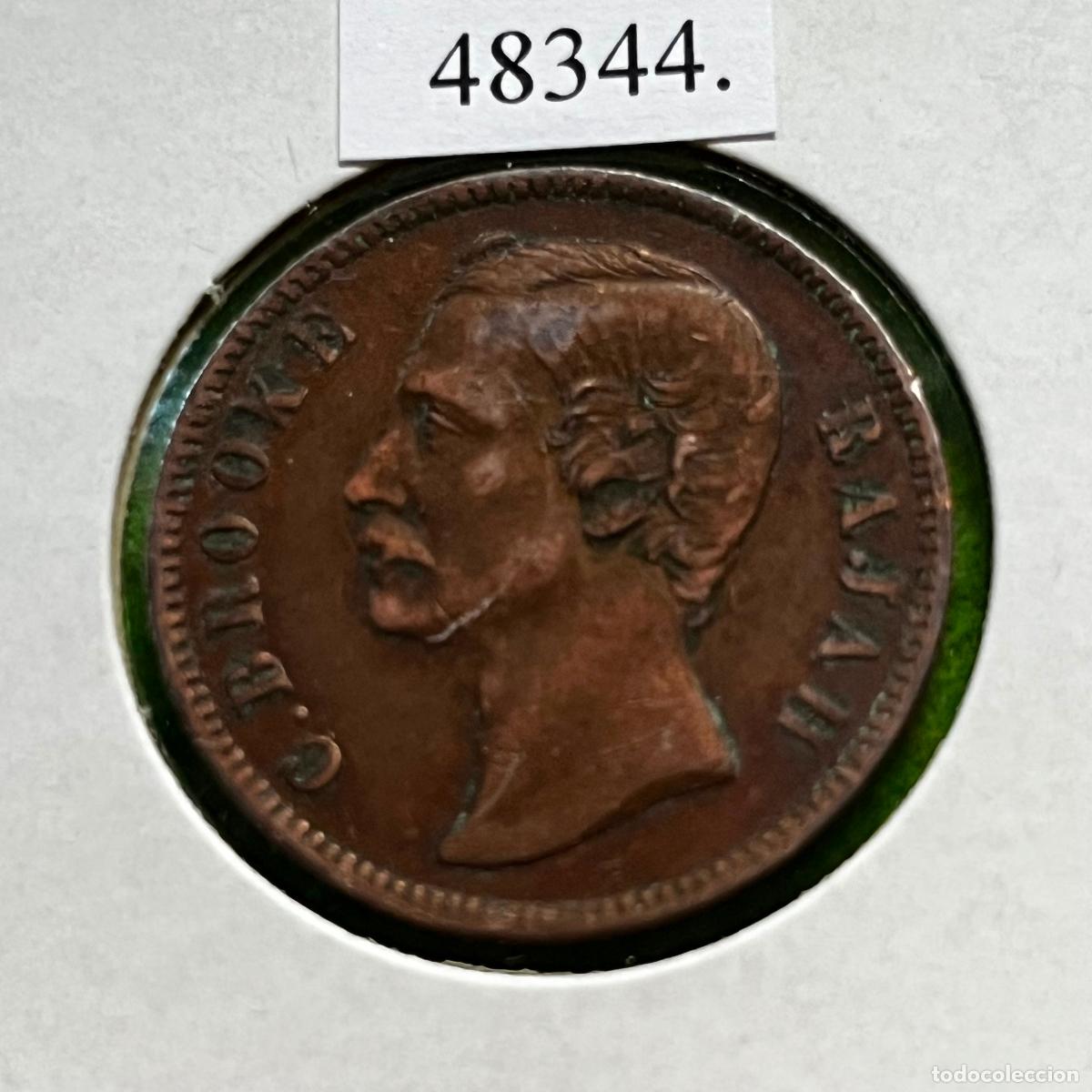 Monedas antiguas de Asia: Sarawak , 1 centimo 1870, Rajahto de Sarawak