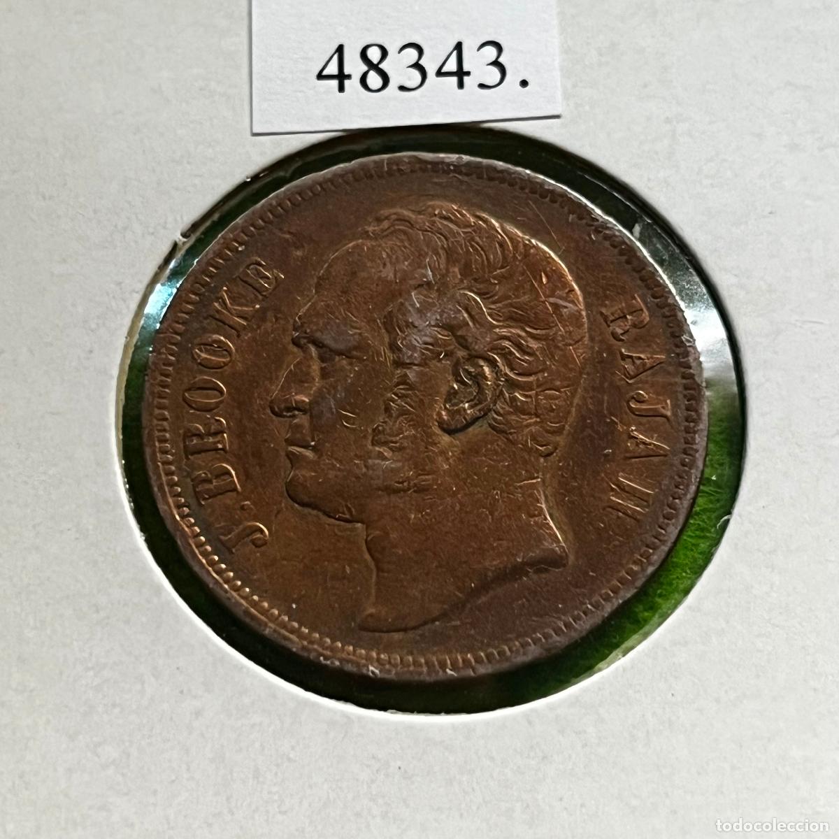 Monedas antiguas de Asia: Sarawak , 1 centimo 1863, Rajahto de Sarawak