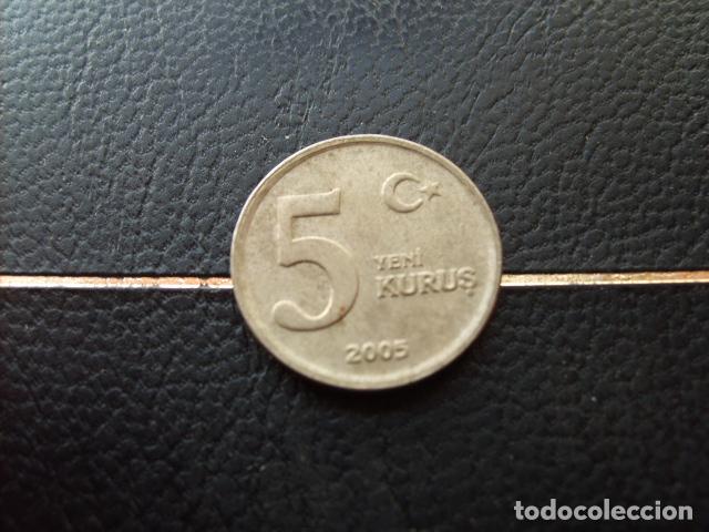 Monedas antiguas de Asia: TURQUIA 5 KURUS 2005