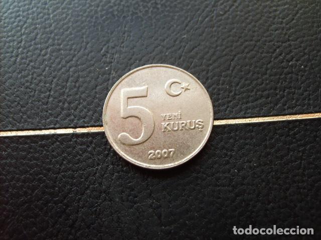 Monedas antiguas de Asia: TURQUIA 5 KURUS 2007