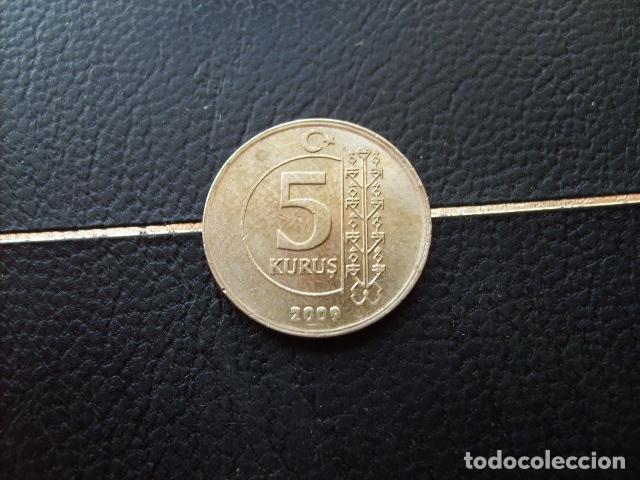 Monedas antiguas de Asia: TURQUIA 5 KURUS 2009