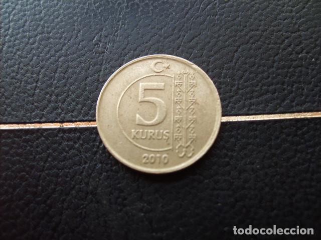 Monedas antiguas de Asia: TURQUIA 5 KURUS 2010