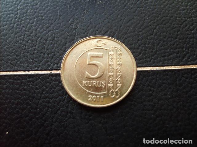 Monedas antiguas de Asia: TURQUIA 5 KURUS 2011