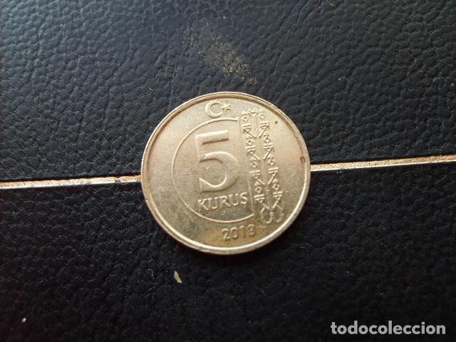 Monedas antiguas de Asia: TURQUIA 5 KURUS 2013