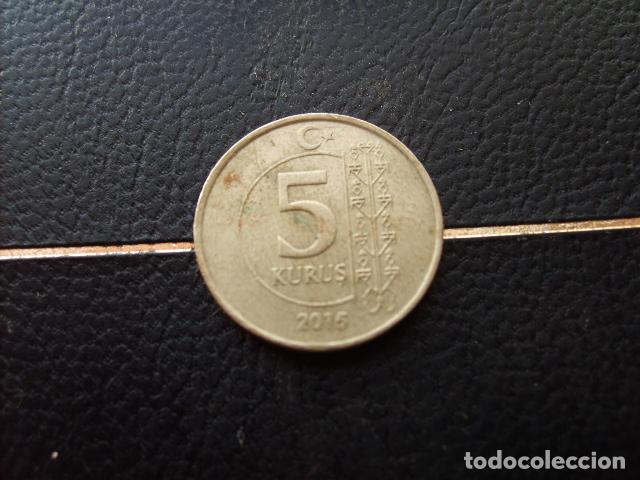 Monedas antiguas de Asia: TURQUIA 5 KURUS 2015