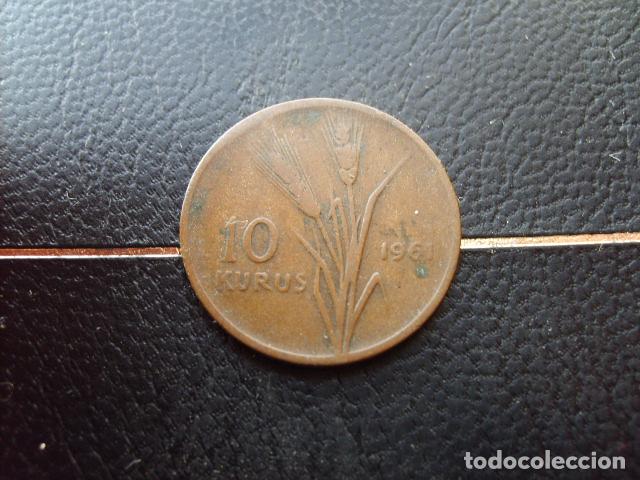 Monedas antiguas de Asia: TURQUIA 10 KURUS 1961
