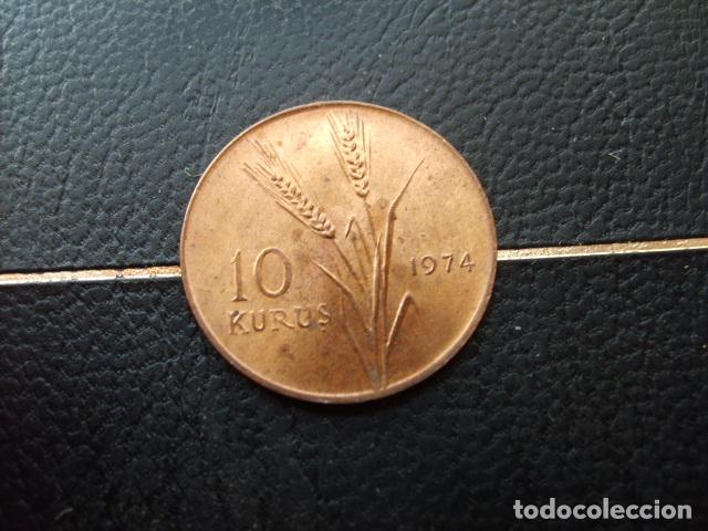 Monedas antiguas de Asia: TURQUIA 10 KURUS 1974