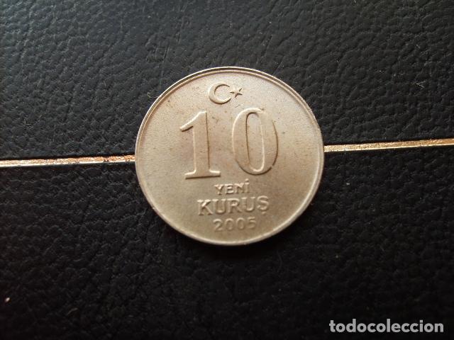 Monedas antiguas de Asia: TURQUIA 10 KURUS 2005