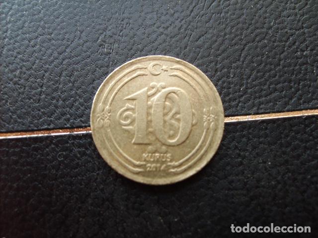 Monedas antiguas de Asia: TURQUIA 10 KURUS 2014