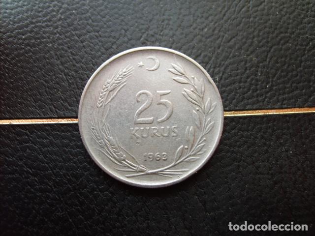 Monedas antiguas de Asia: TURQUIA 25 KURUS 1963