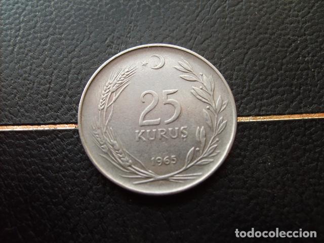 Monedas antiguas de Asia: TURQUIA 25 KURUS 1965
