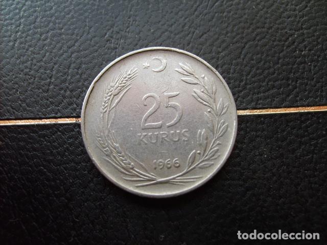Monedas antiguas de Asia: TURQUIA 25 KURUS 1966
