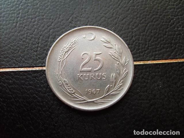 Monedas antiguas de Asia: TURQUIA 25 KURUS 1967