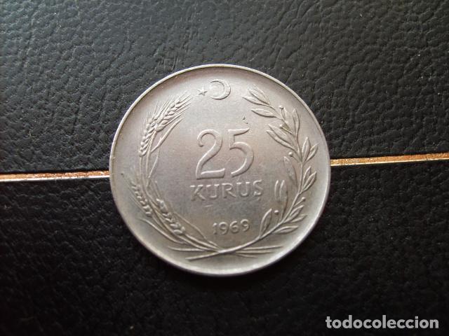 Monedas antiguas de Asia: TURQUIA 25 KURUS 1969
