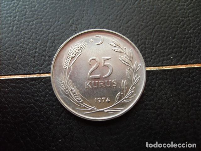 Monedas antiguas de Asia: TURQUIA 25 KURUS 1974