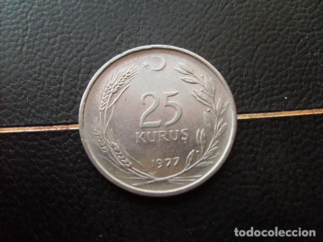 Monedas antiguas de Asia: TURQUIA 25 KURUS 1977