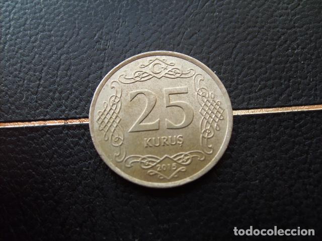 Monedas antiguas de Asia: TURQUIA 25 KURUS 2015