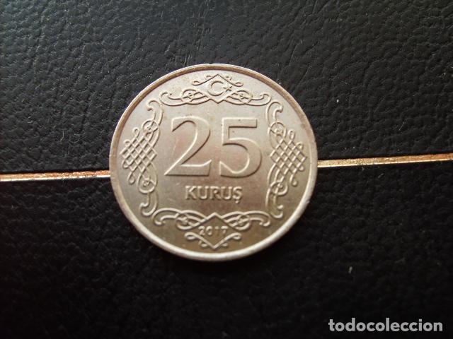 Monedas antiguas de Asia: TURQUIA 25 KURUS 2017