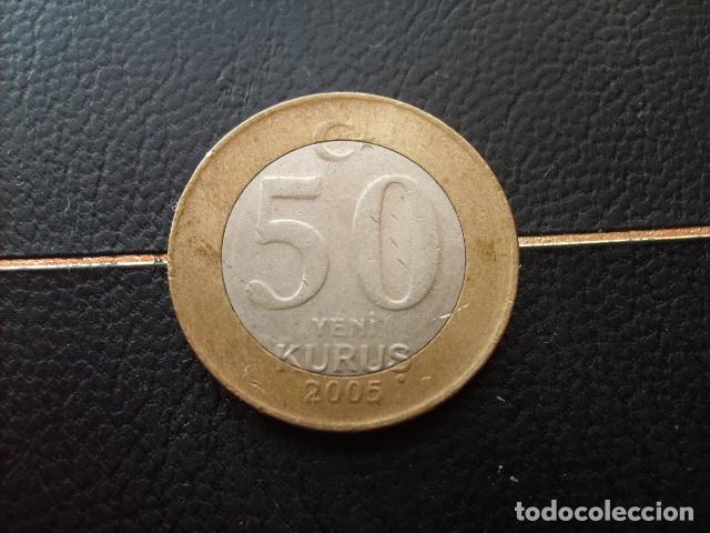 Monedas antiguas de Asia: TURQUIA 50 KURUS 2005