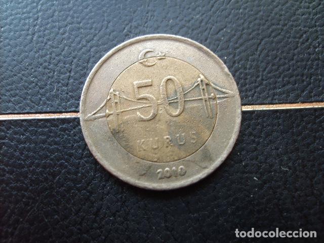 Monedas antiguas de Asia: TURQUIA 50 KURUS 2010