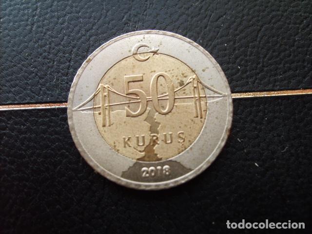 Monedas antiguas de Asia: TURQUIA 50 KURUS 2018