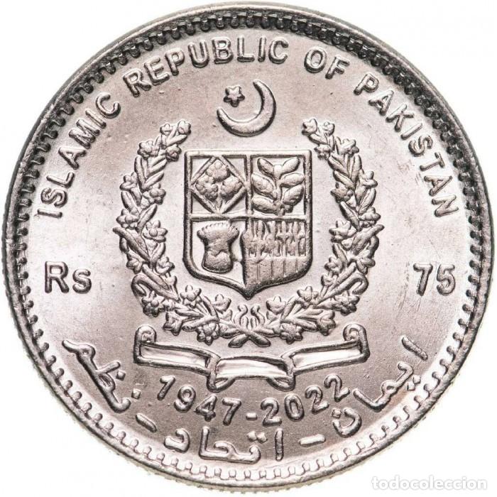Monedas antiguas de Asia: Pakist&aacute;n (Paquist&aacute;n): 75 Rupias &rdquo;Relaci&oacute;n Paquist&aacute;n- EEUU&rdquo;./ Sin Circular, fotos.
