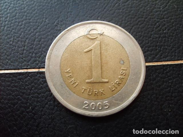 Monedas antiguas de Asia: * TURQUIA 1 LIRA 2005