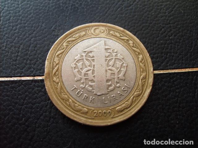 Monedas antiguas de Asia: * TURQUIA 1 LIRA 2009