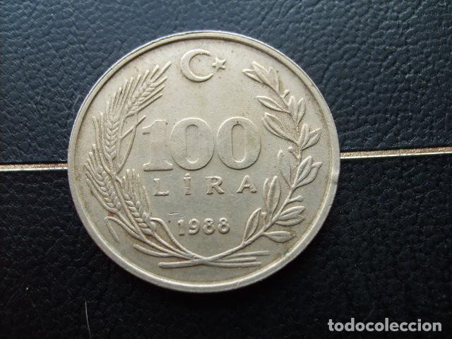 Monedas antiguas de Asia: TURQUIA 100 LIRAS 1988