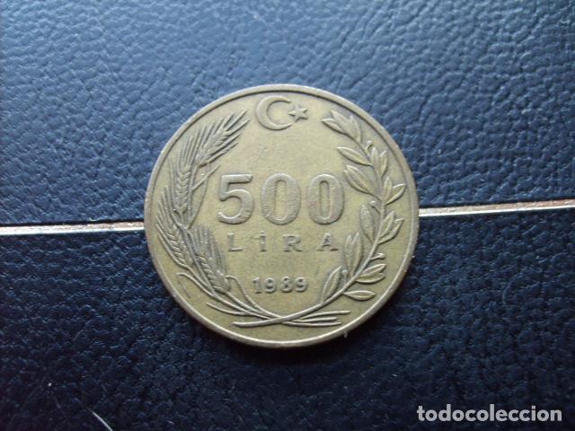 Monedas antiguas de Asia: TURQUIA 500 LIRAS 1989