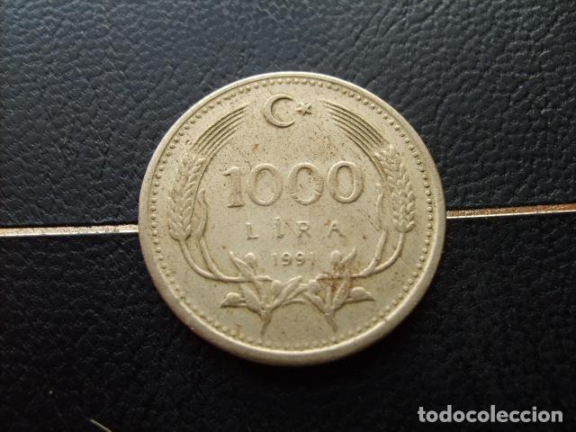 Monedas antiguas de Asia: TURQUIA 1000 LIRAS 1991