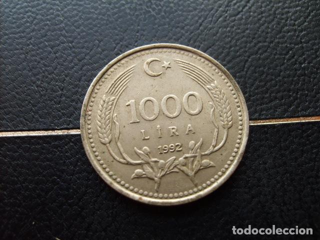 Monedas antiguas de Asia: TURQUIA 1000 LIRAS 1992