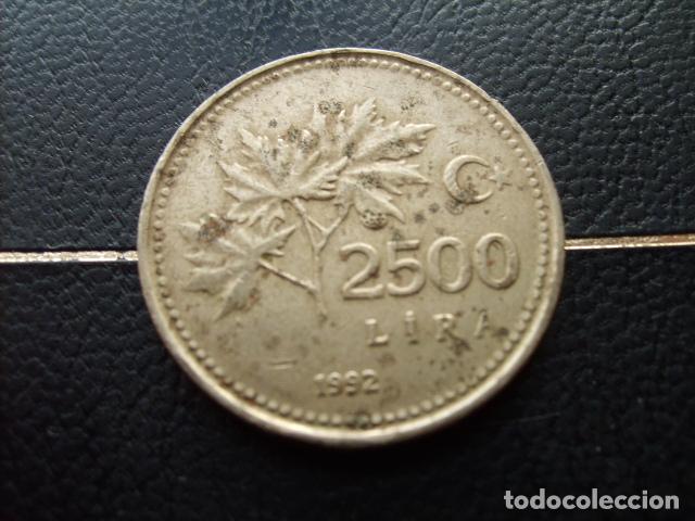 Monedas antiguas de Asia: TURQUIA 2500 LIRAS 1992