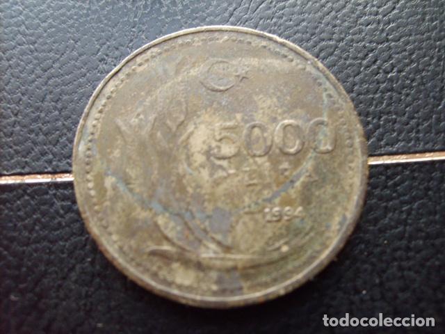 Monedas antiguas de Asia: TURQUIA 5000 LIRAS 1994